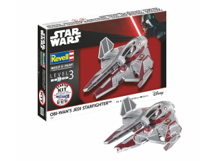 Revell maquette Star Wars 73607 Starter Kit Chasseur stellaire d'Obi-Wan avec peinture et accessoires de base 1/58