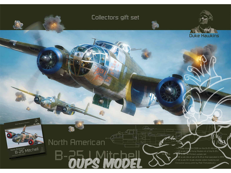 HMH Publications DH048-LEK004 B-25 Mitchell Limited Edition + Livre 1/48