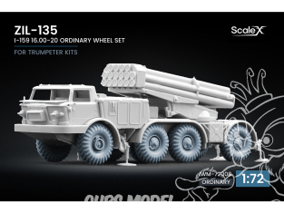 ScaleX accessoire militaire WM-72008 ZIL-135 I-159 set de roues ordinaires Trumpeter 1/72