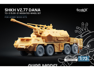 ScaleX accessoire militaire WM-72012W ShKH vz.77 DANA TO-3 15.00-21 set de roues affaissées Hobby Boss 1/72