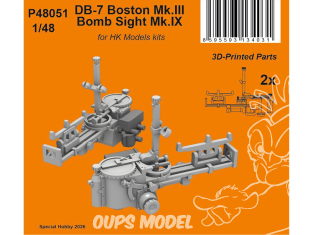 Special Hobby 3D Print P48051 Viseur de bombardement Mk.IX pour DB-7 Boston Mk.III pour kits HK 1/48