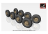Armory Models kit d'amélioration AC4801 BTR-60 APC roues affaissées avec pneus K-58 affaissées Soviétique 1/48