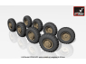 Armory Models kit d'amélioration AC4801 BTR-60 APC roues affaissées avec pneus K-58 affaissées Soviétique 1/48