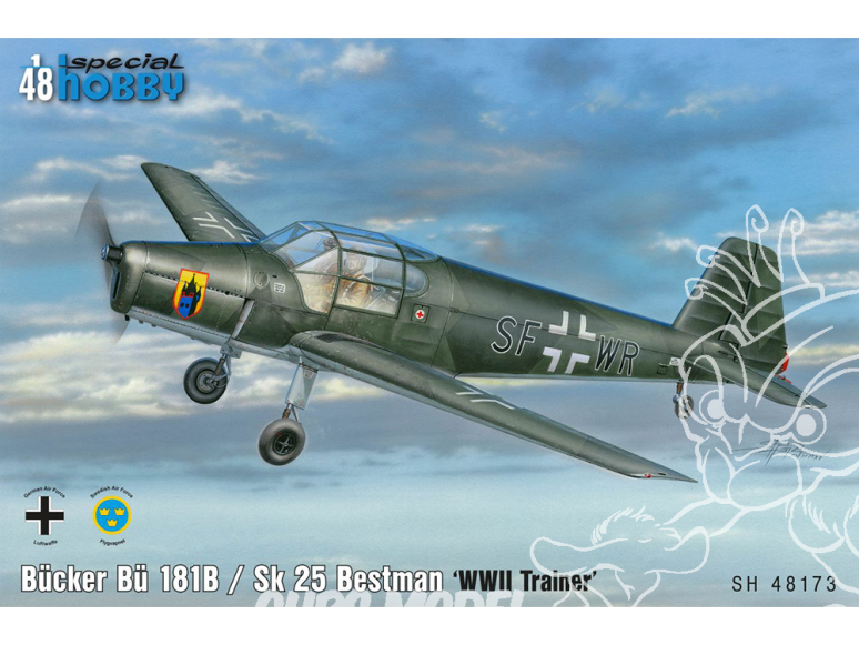 Special Hobby maquette avion 48173 Bücker Bü 181B / Sk 25 Bestmann Entraîneur Seconde Guerre Mondiale 1/48