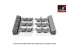 Armory Models kit d'amélioration AC7334b M1 Abrams milieu de production chenilles (dents pleines) avec barbotins 1/72