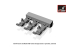 Armory Models kit d'amélioration AC7334b M1 Abrams milieu de production chenilles (dents pleines) avec barbotins 1/72