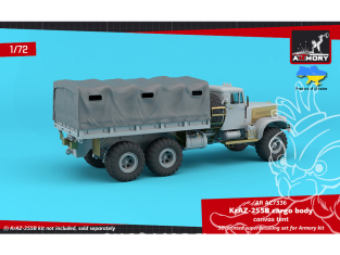 Armory Models kit d'amélioration AC7336 KrAZ-255B Camion cargo Soviétique 6x6 bâche 1/72