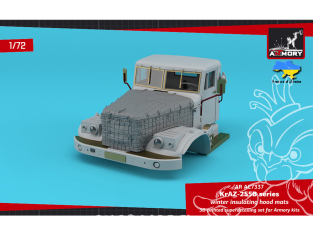 Armory Models kit d'amélioration AC7337 KrAZ-255B Camion cargo Soviétique 6x6 protection de capot hiver 1/72