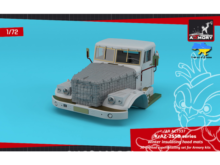 Armory Models kit d'amélioration AC7337 KrAZ-255B Camion cargo Soviétique 6x6 protection de capot hiver 1/72