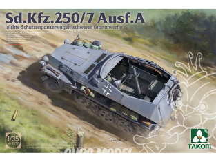 Takom maquette militaire 2212 Sd.Kfz.250/7 Ausf.A Leichter Schutzenpanzerwagen schwerer Granatwerfer 1/35