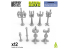 Green Stuff 13636 Chandeliers 1:48