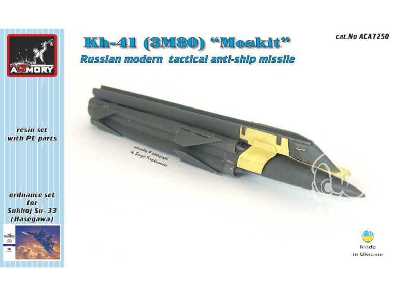 Armory Models kit d'amélioration avion ACA7250 Kh-41 (3M80) "Moskit" (SSN-22 "Sunburn") missile tactique antinavire guidé 1/72