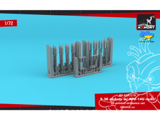Armory Models kit d'amélioration avion ACA7278 S-3K Missiles non guidés avec lanceurs APU-14U 1/72