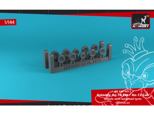 Armory Models kit d'amélioration avion AW14012 Roues Antonov An-10 Cat / An-12 Cub 1/144