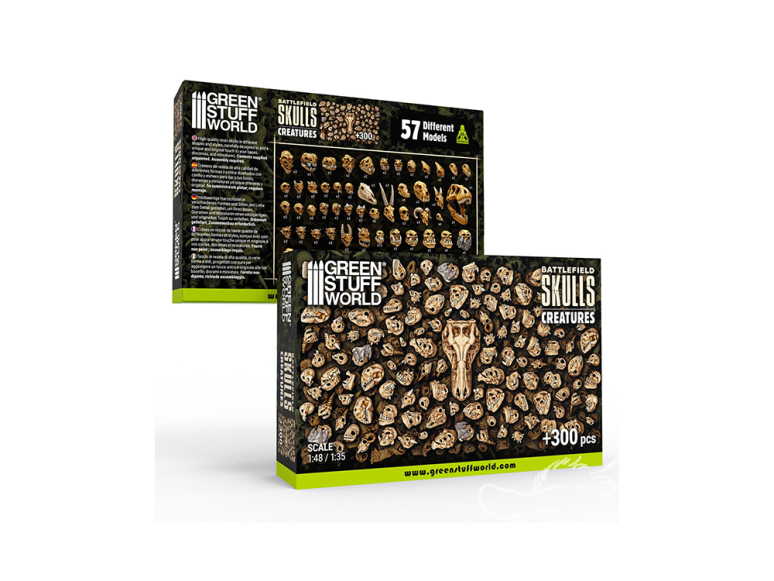 Green Stuff 12744 300x Crânes Humains en résine 1:48 1:35