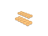 Green Stuff 9783 Plateaux de Mouvement MDF 25mm x10 - Horde