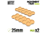 Green Stuff 9783 Plateaux de Mouvement MDF 25mm x10 - Horde