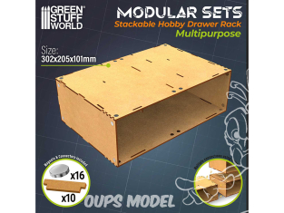 Green Stuff 6710 Organisateur Module de rangement empilable vide