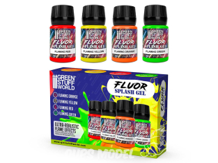 Green Stuff 11287 Set Splash Gel Flamboyant 30ml 4 pots 30ml