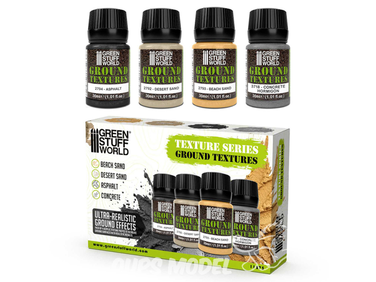 Green Stuff 11275 Set de textures de sol 30ml 4 pots