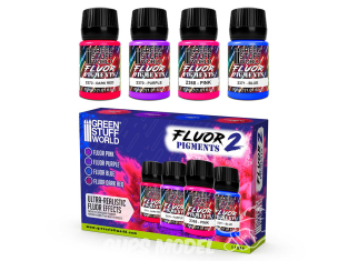 Green Stuff 11285 Set de pigments Fluor 30 ml Numéro 2 4 pots