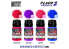 Green Stuff 11285 Set de pigments Fluor 30 ml Numéro 2 4 pots