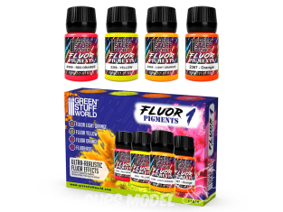 Green Stuff 11284 Set de pigments Fluor 30 ml Numéro 1 4 pots