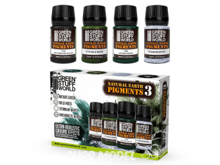 Green Stuff 11283 Set de pigments naturels de terre 30 ml Numéro 3 4 pots