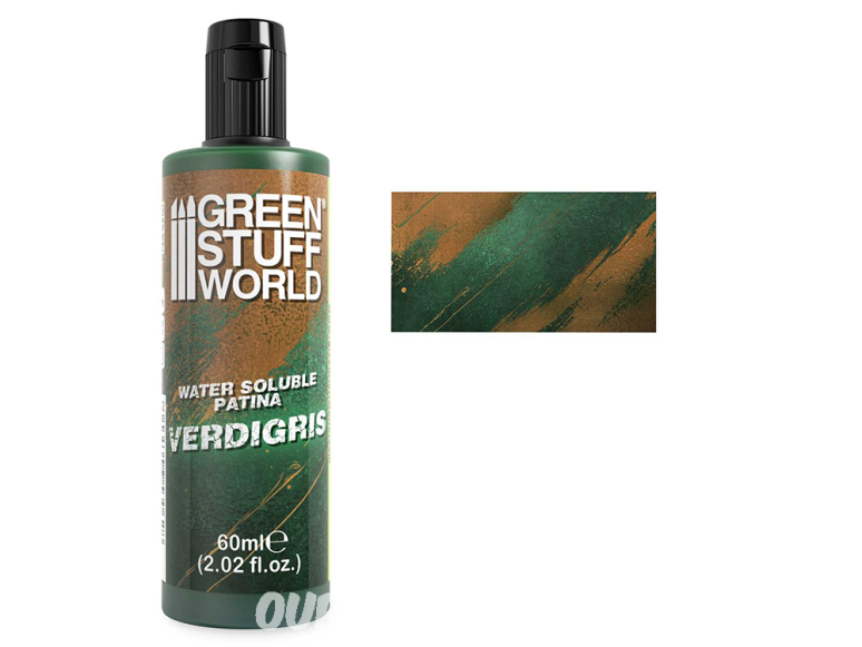 Green Stuff 5702 Patines solubles à l’eau VERT-DE-GRIS 60ml