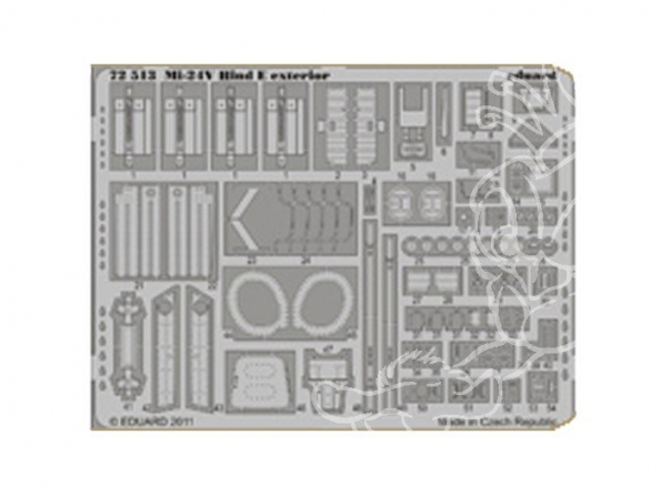 Eduard photodecoupe avion 72513 Exterieur Mi-24V Hind 1/72