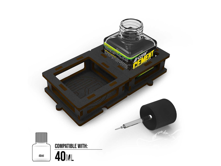 Green Stuff 6674 Support pour bouteille de colle carré x2