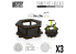 Green Stuff 6673 Support pour pots de peinture x3