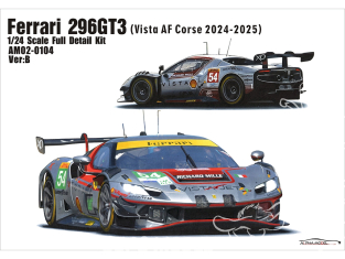 Alpha Model maquette voiture AM02-0104 Ferrari 296 GT3 Ver:B Vista AF Corse 2024-2025 1/24