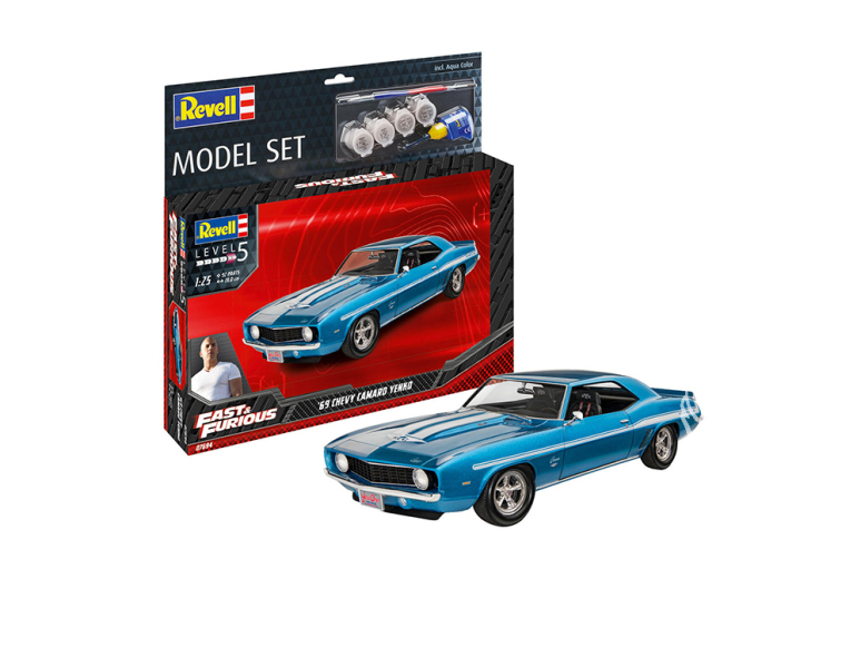 Revell maquette 67694 Model Set Maquette Fast & Furious 1969 Chevy Camaro Yenko avec peinture et accessoires de base 1/24