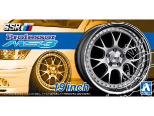 Aoshima maquette voiture 20295 Jantes SSR Professor MS3 19" et pneus 1/24
