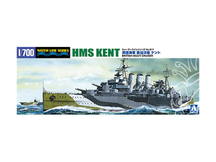 AOSHIMA maquette bateau 06739 HMS Kent Croiseur lourd Britannique 1/700
