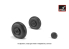 Armory Models kit d'amélioration avion AW32015 Roues Iliouchine IL-2 Bark Early type avec pneus affaissés 1/32