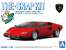Aoshima maquette voiture 65334 Lamborghini Countach LP400 Red SNAP KIT 1/32