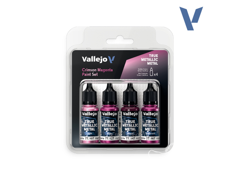 Vallejo Set Model Air 77261 Crimson Magenta 4 x 18ml