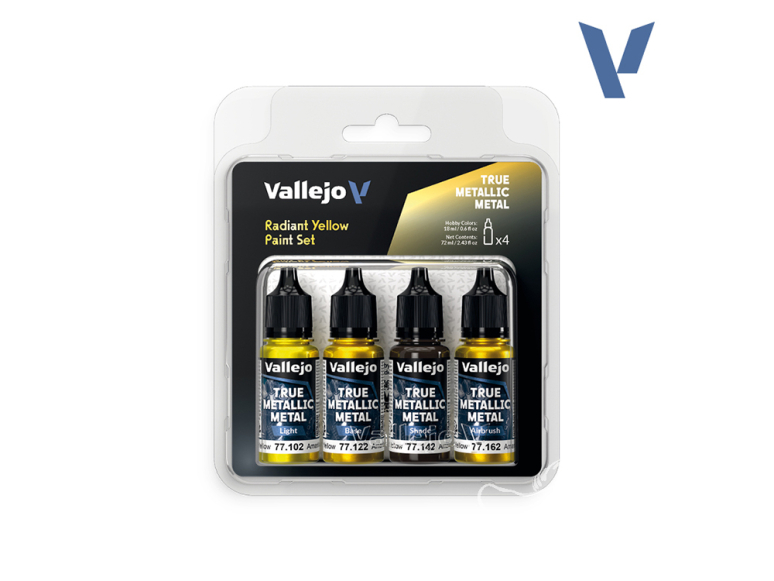 Vallejo Set Model Air 77259 Radiant Yellow 4 x 18ml