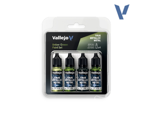 Vallejo Set Model Air 77266 Amber Green 4 x 18ml