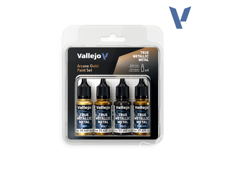 Vallejo Set Model Air 77268 Arcane Gold 4 x 18ml