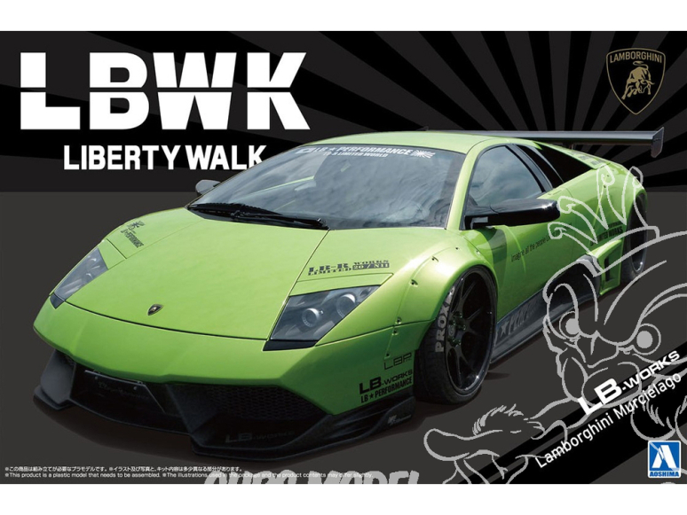Aoshima maquette voiture 05994 Lamborghini Murcielago Libert Walk LB WORKS 1/24