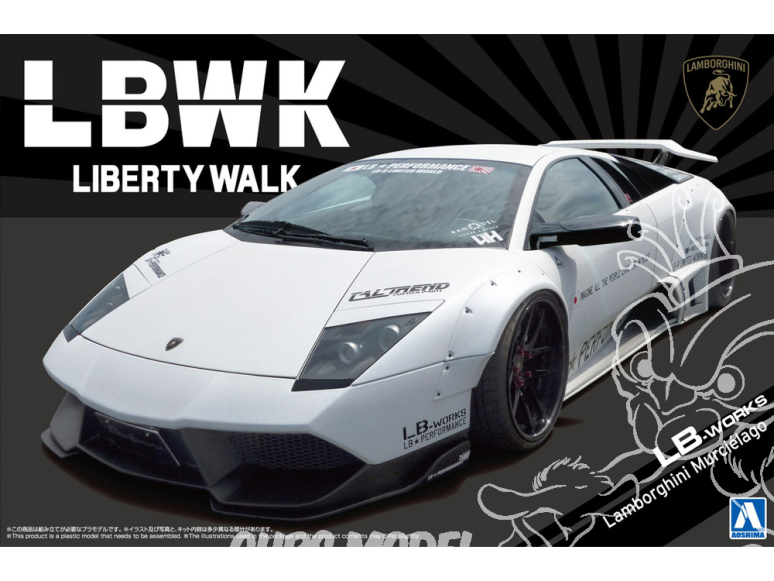 Aoshima maquette voiture 20216 Lamborghini Murcielago Libert Walk LB WORKS Limited Ver.1 2020 1/24