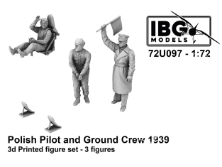 IBG maquette avion 72U097 Pilote et personnel au sol polonais en 1939 1/72