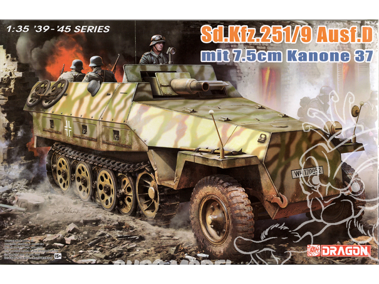 DRAGON maquette militaire 6516 Sd.Kfz.251/9 Ausf.D mit 7.5cm Kanone 37 1/35