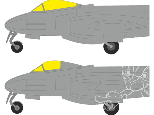 Eduard Express Mask JX355 Meteor F.8 Revell 1/32