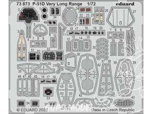Eduard photodecoupe avion 73873 Amélioration P-51D Very Long Range Arma Hobby 1/72