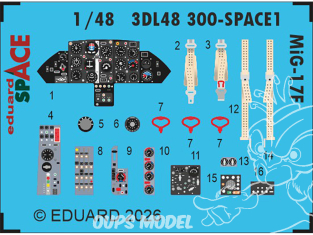 Eduard Space décalques 3D 3DL48300 MiG-17F Kinetic 1/48