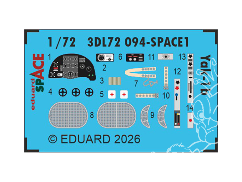Eduard Space décalques 3D 3DL72094 Yak-1b Arma Hobby 1/72